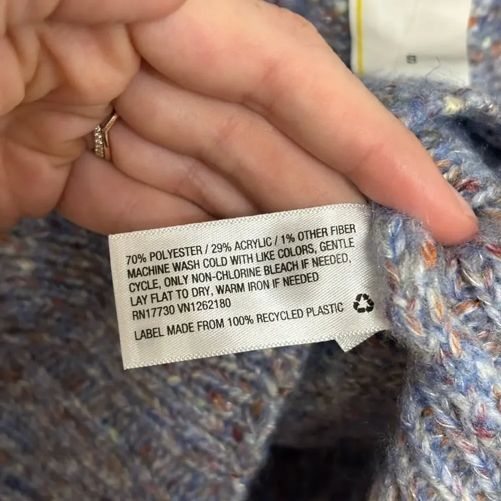 NWT Target A New Day Cable Knit Crewneck Sweater in Light Blue Heather - Size S